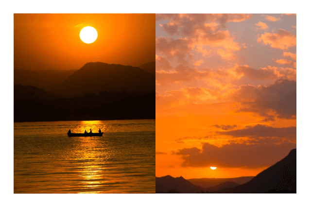 Sunset boat ride in Udaipur